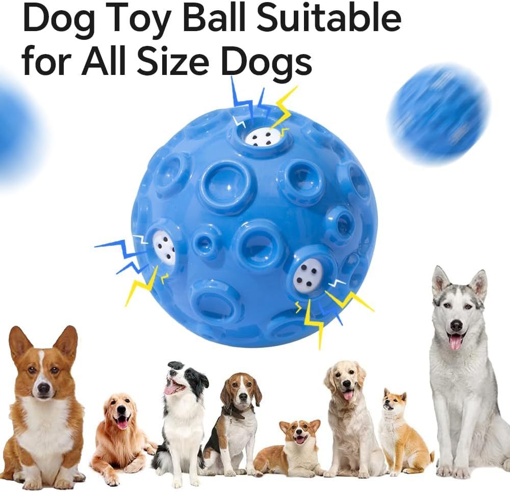 Durable Squeaky Dog Ball Toy Chew Interactive Anxiety Relief Toy