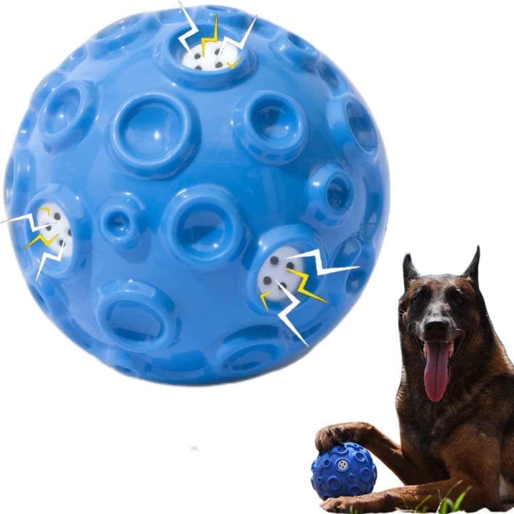 Durable Squeaky Dog Ball Toy Chew Interactive Anxiety Relief Toy